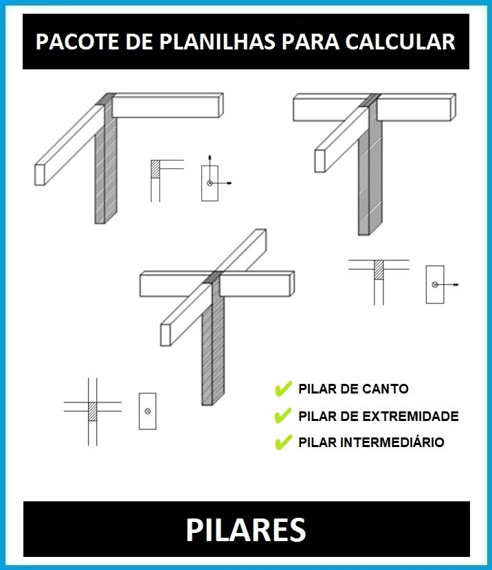Pacote de planilhas para cálculo de pilares               R$ 150               R$ 120            SAIBA MAIS