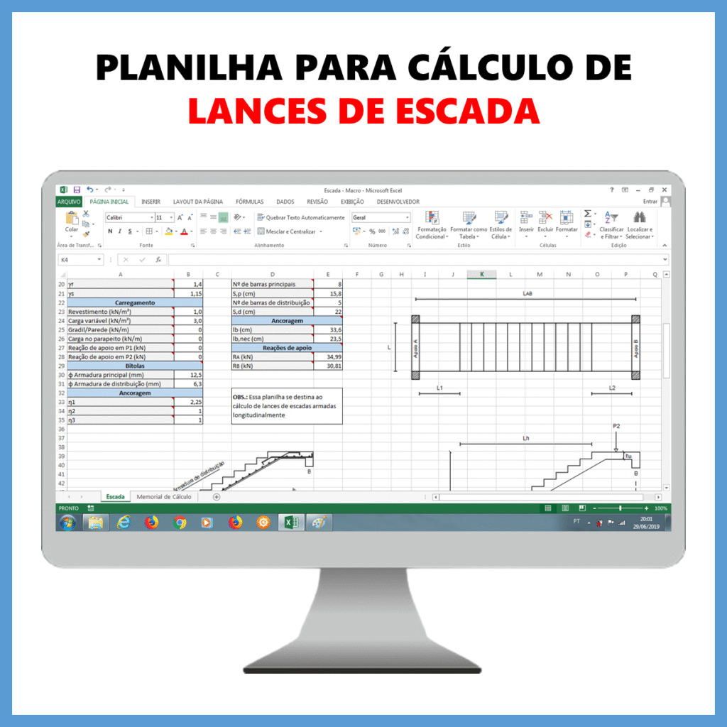 Planilha para cálculo de lances de escada            R$ 50,00            SAIBA MAIS