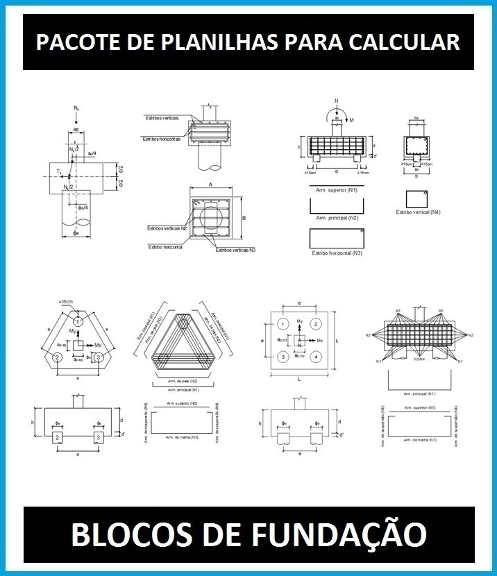 Pacote de planilhas para cálculo de blocos               R$ 200               R$ 150            SAIBA MAIS